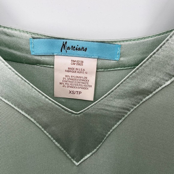 Marciano Vintage 90's Tiered Ruffle V-Neck Dress in Mint Green Size XS - Picture 5 of 6